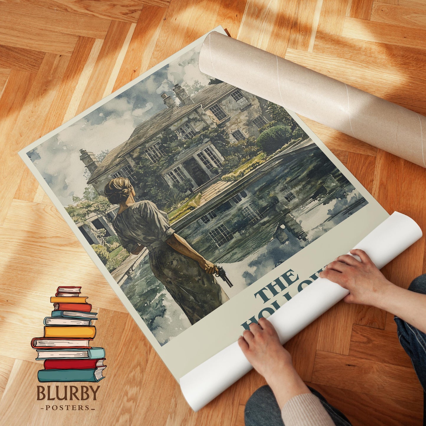 The Hollow book poster packaging – museum-quality print rolled in protective tube