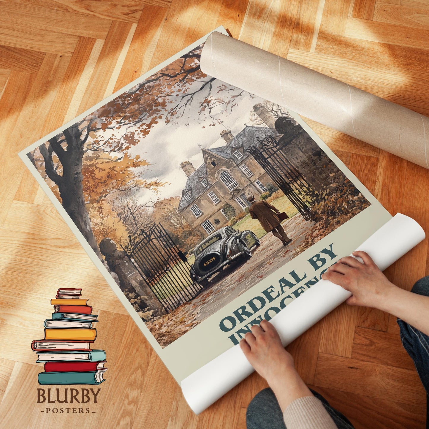 Ordeal by Innocence book cover poster paired in gallery wall – literary art prints