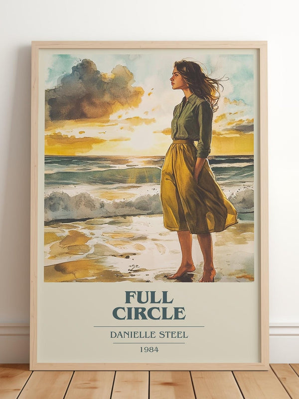 Full Circle book cover print in frame leaning in hallway – romance wall art