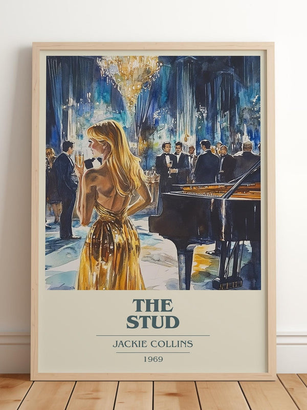 The Stud book cover print in frame leaning in hallway – romance wall art