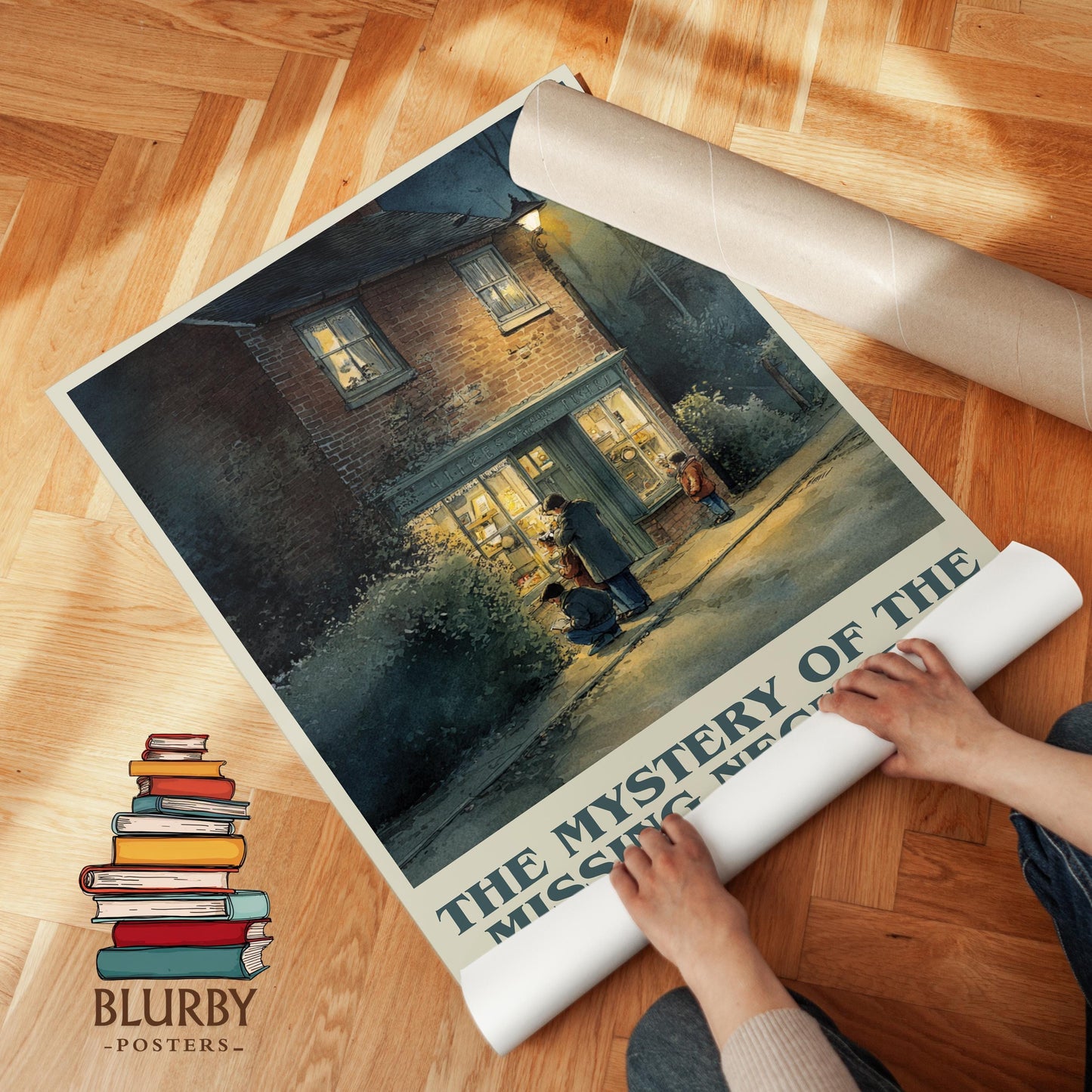 The Mystery Of The Missing Necklace book poster packaging – museum-quality print rolled in protective tube