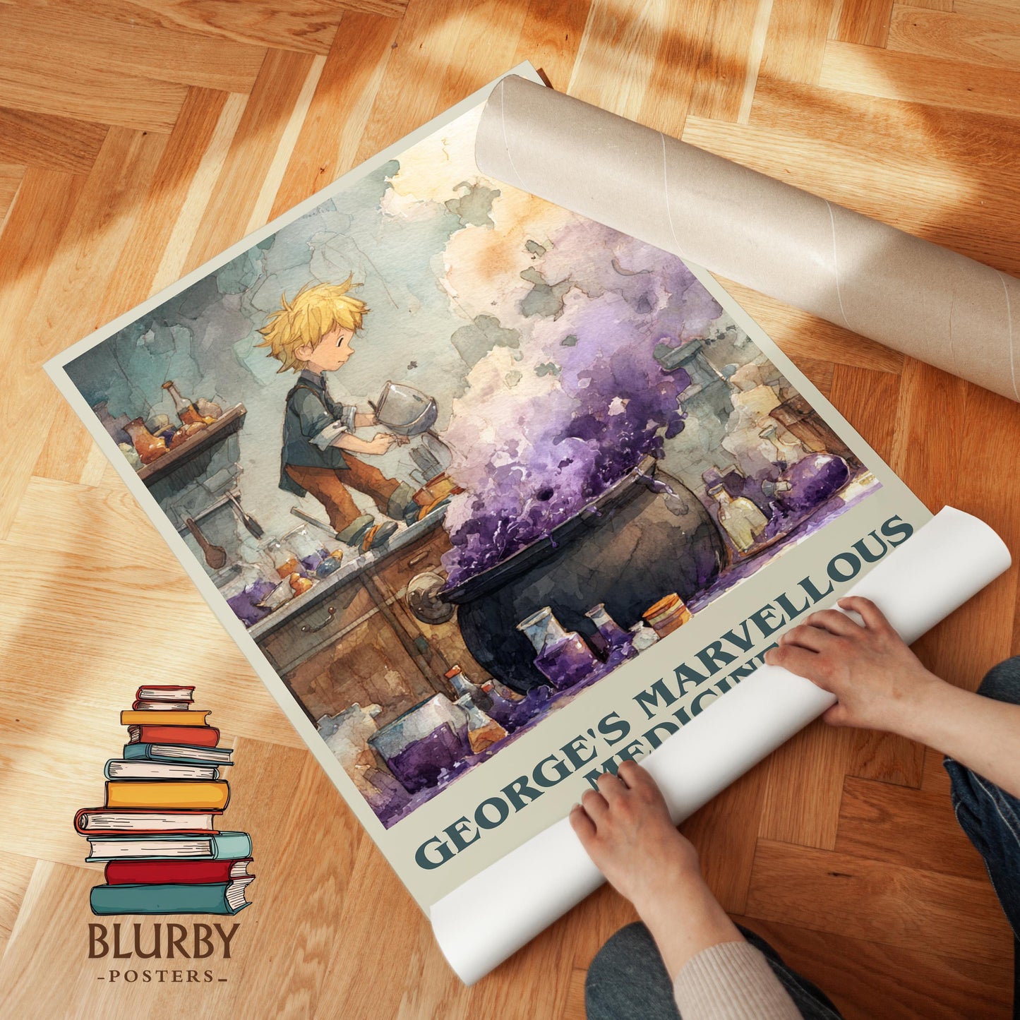 George's Marvelous Medicine by Roald Dahl | Book Poster | Literary Art Gift For Book Lover | Novel Inspired Wall Art | Free Delivery