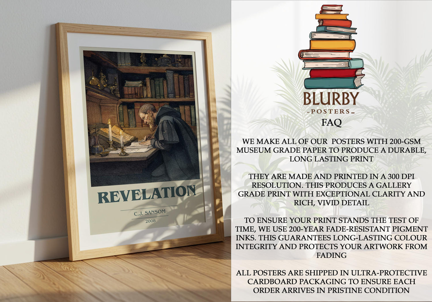 Revelation by C.J. Sansom | Book Poster | Literary Art Gift For Book Lover | Novel Inspired Wall Art | Free Delivery