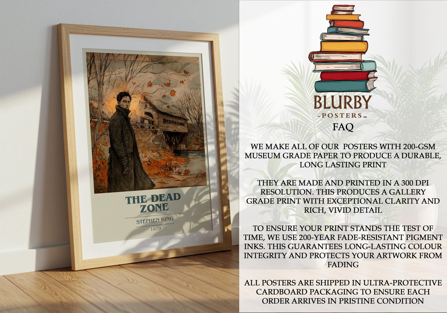 The Dead Zone by Stephen King | Book Poster | Literary Art Gift For Book Lover | Novel Inspired Wall Art | Free Delivery