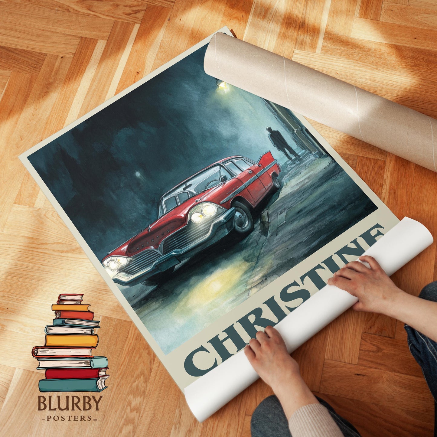 Christine book poster packaging – museum-quality print rolled in protective tube