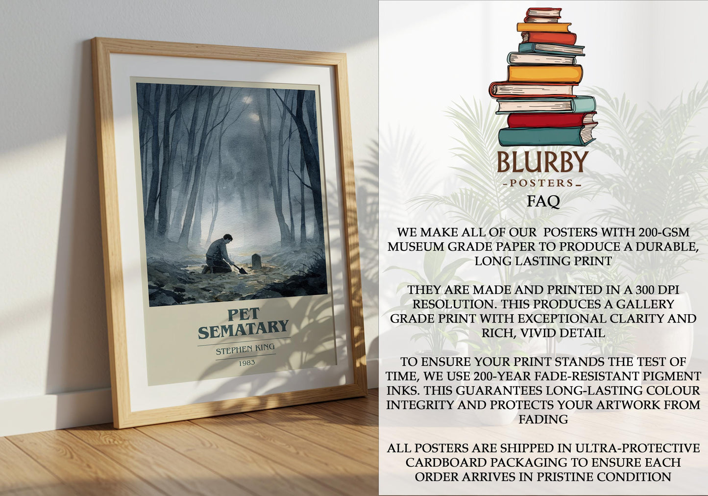 Pet Sematary by Stephen King | Book Poster | Literary Art Gift For Book Lover | Novel Inspired Wall Art