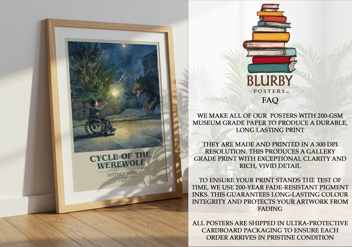 Cycle of the Werewolf by Stephen King | Book Poster | Literary Art Gift For Book Lover | Novel Inspired Wall Art