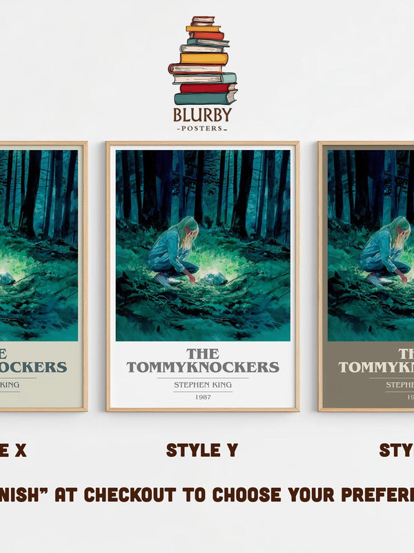 The Tommyknockers book cover print in frame leaning in hallway – horror wall art