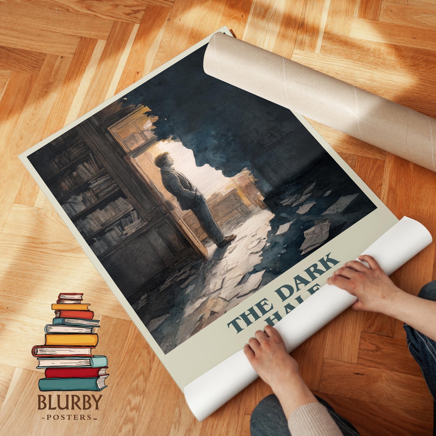 The Dark Half book poster packaging – museum-quality print rolled in protective tube