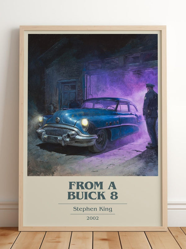 From a Buick 8 book cover print in frame leaning in hallway – horror wall art