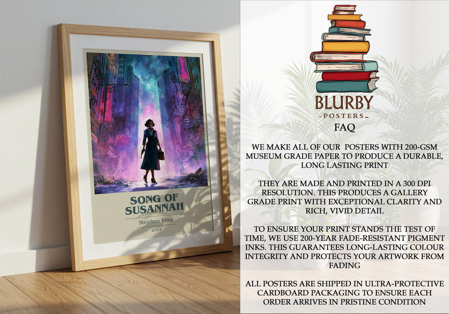 Song of Susannah by Stephen King | Book Poster | Literary Art Gift For Book Lover | Novel Inspired Wall Art | Free Delivery