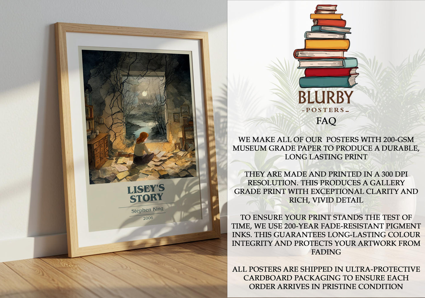 Lisey's Story by Stephen King | Book Poster | Literary Art Gift For Book Lover | Novel Inspired Wall Art | Free Delivery