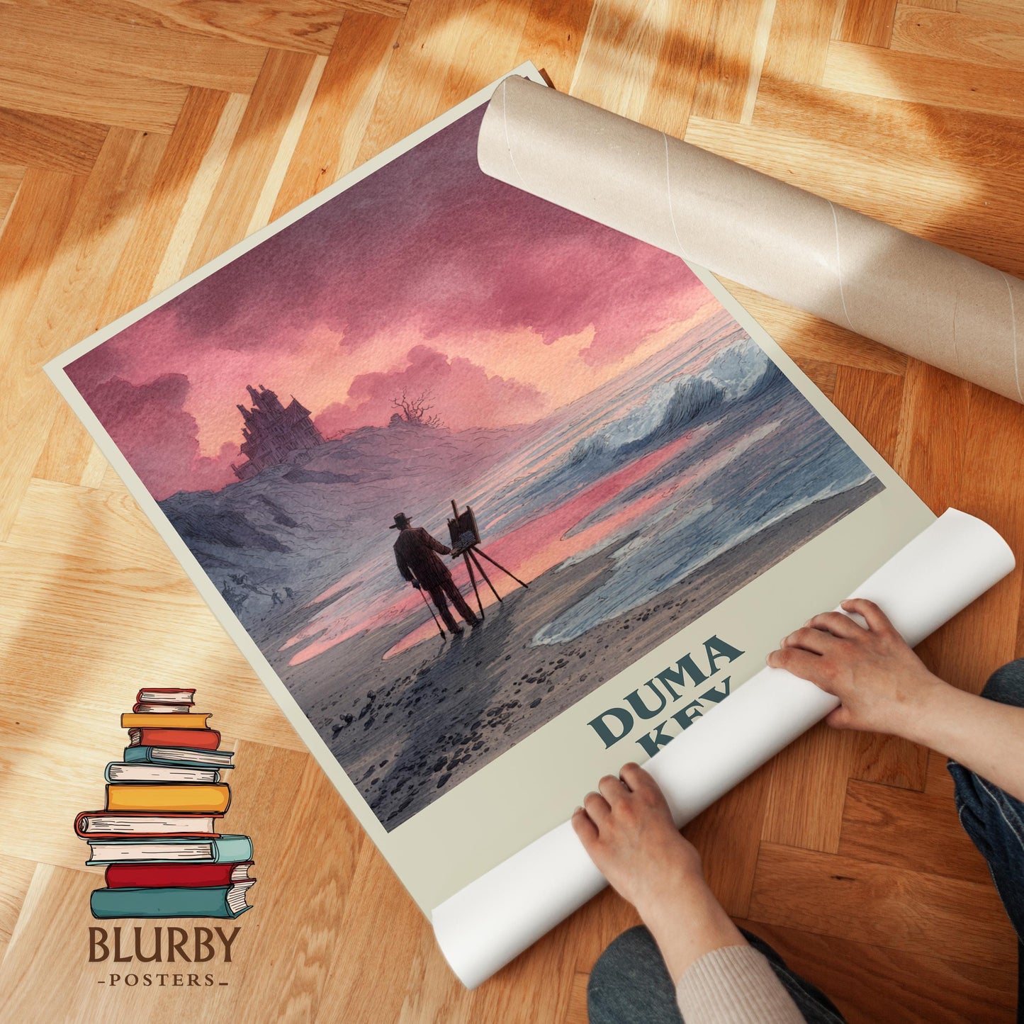 Duma Key book cover poster paired in gallery wall – literary art prints