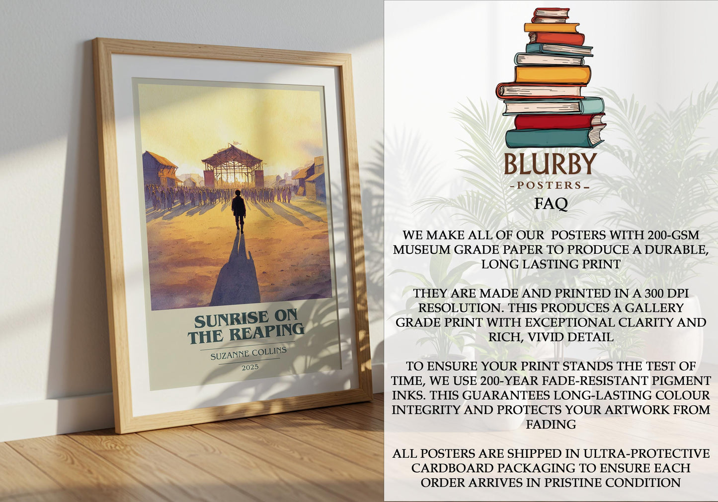 Sunrise on the Reaping by Suzanne Collins | Book Poster | Literary Art Gift For Book Lover | Novel Inspired Wall Art