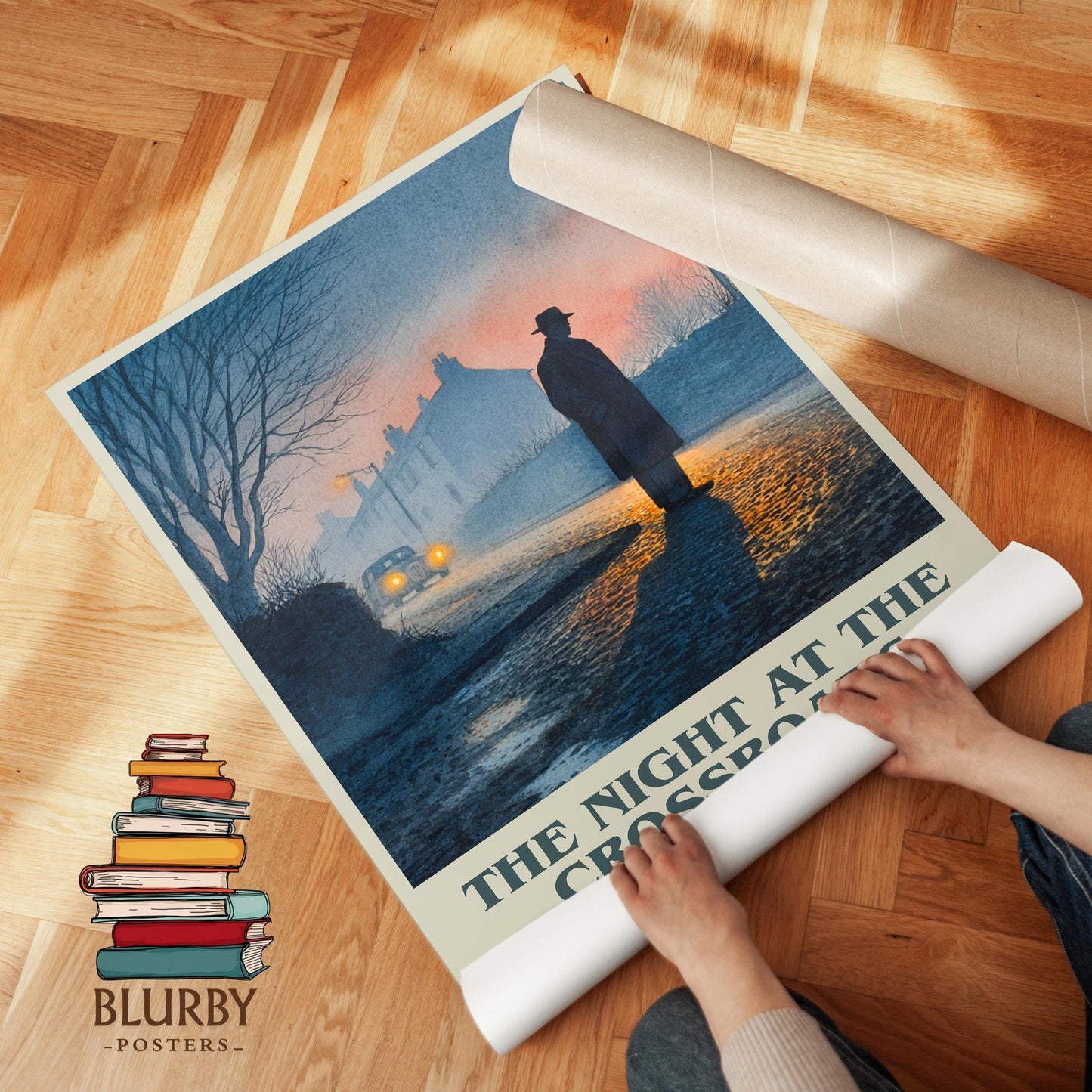 The Night At The Crossroads book poster packaging – museum-quality print rolled in protective tube