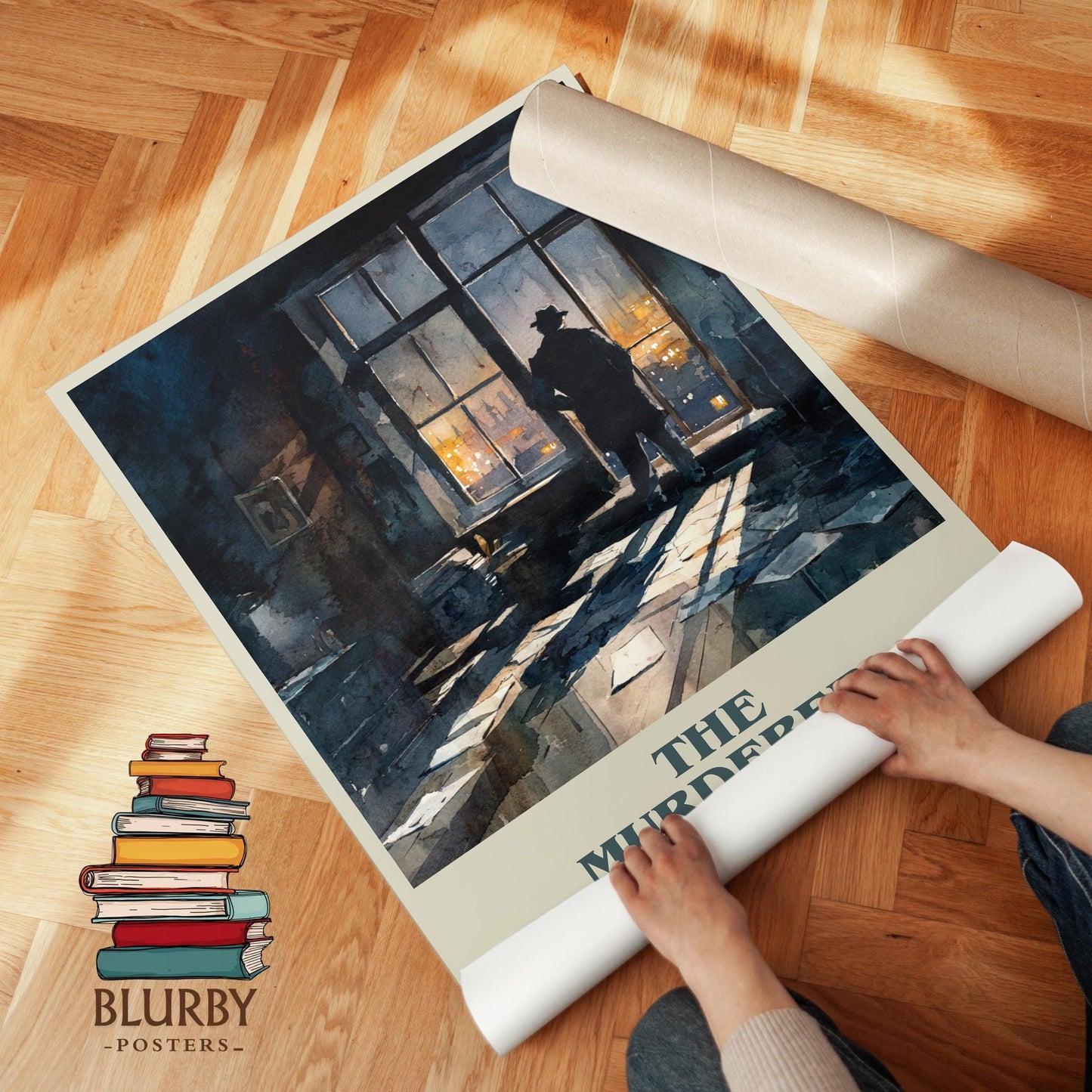 The Murderer book poster packaging – museum-quality print rolled in protective tube