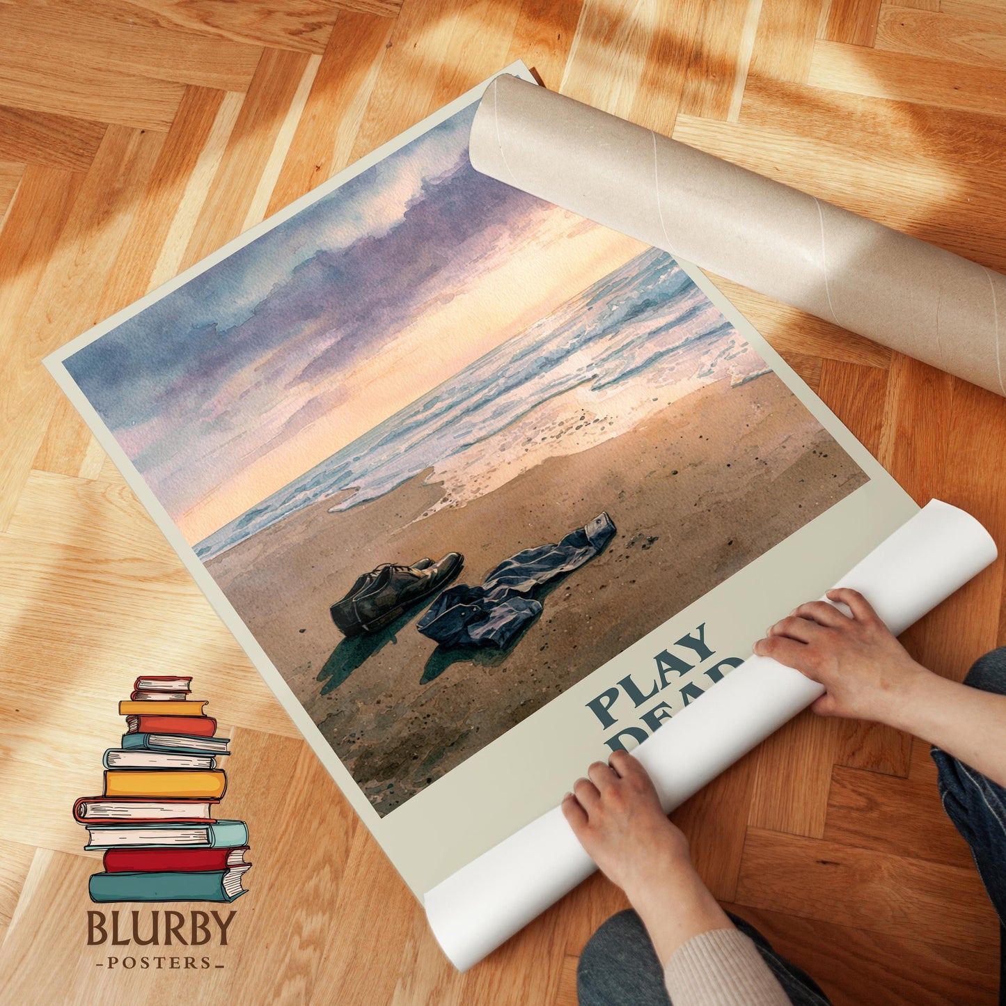 Play Dead book cover poster paired in gallery wall – literary art prints