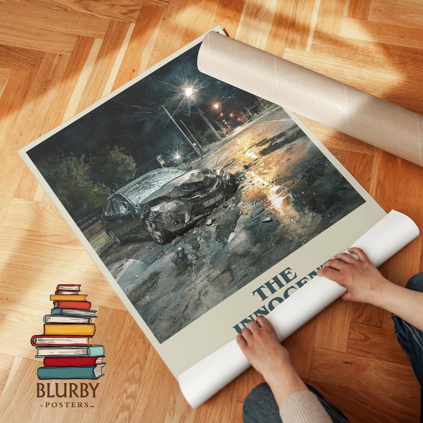 The Innocent book poster packaging – museum-quality print rolled in protective tube