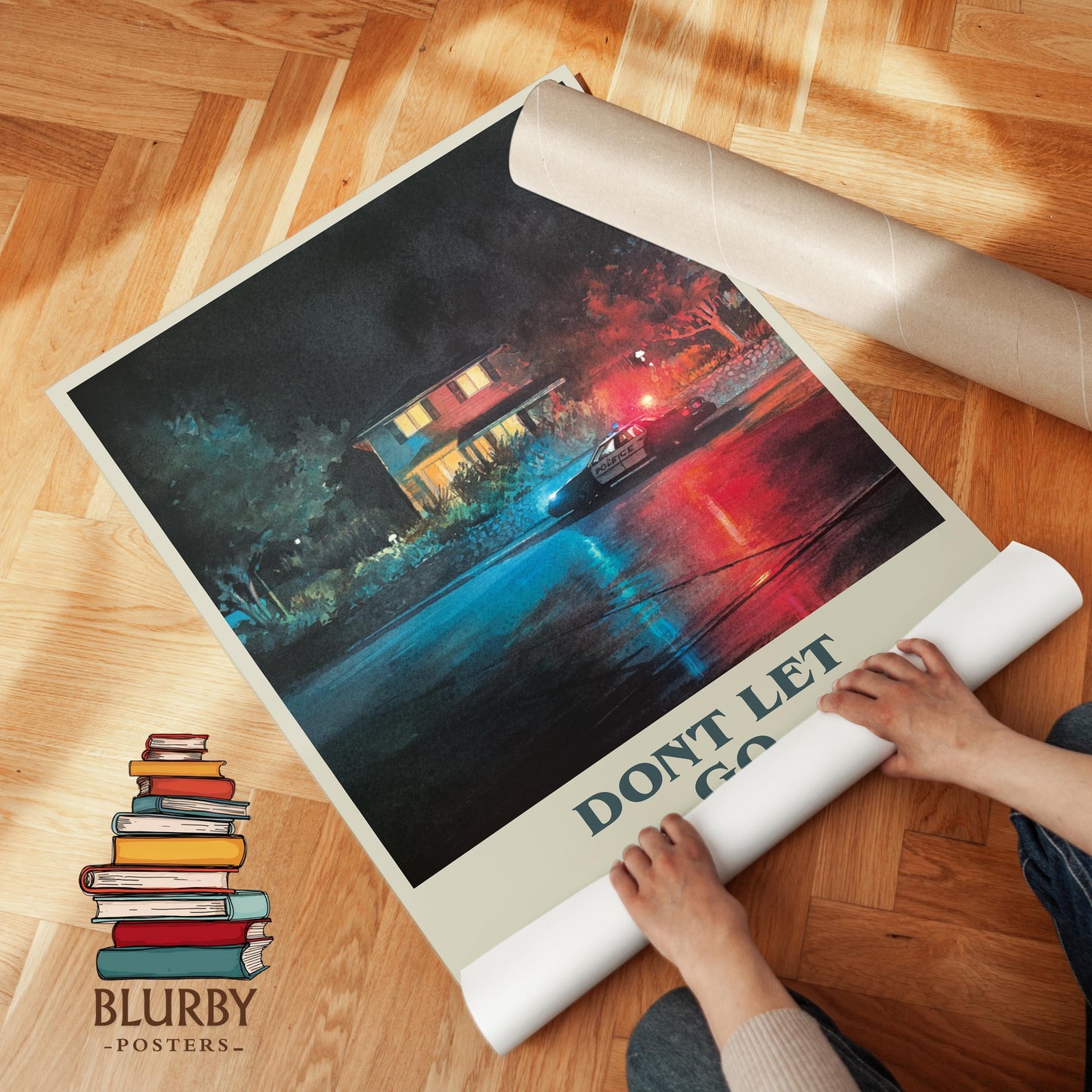 Don't Let Go book cover poster paired in gallery wall – literary art prints