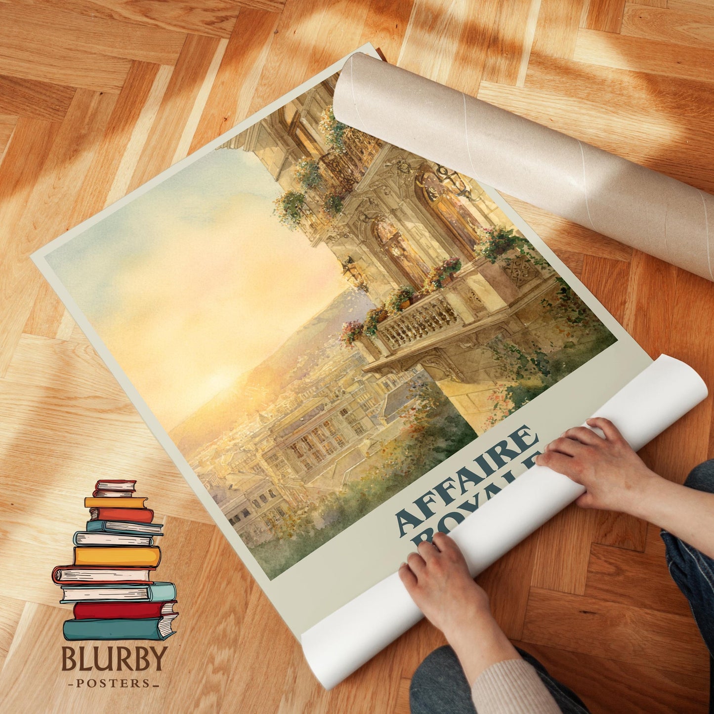 Affaire Royale book poster packaging – museum-quality print rolled in protective tube
