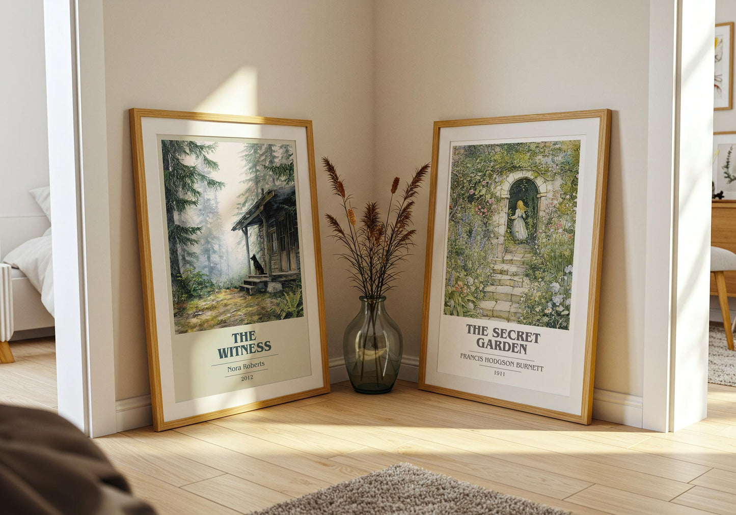 The Witness book cover print on bookshelf – Nora Roberts fan gift