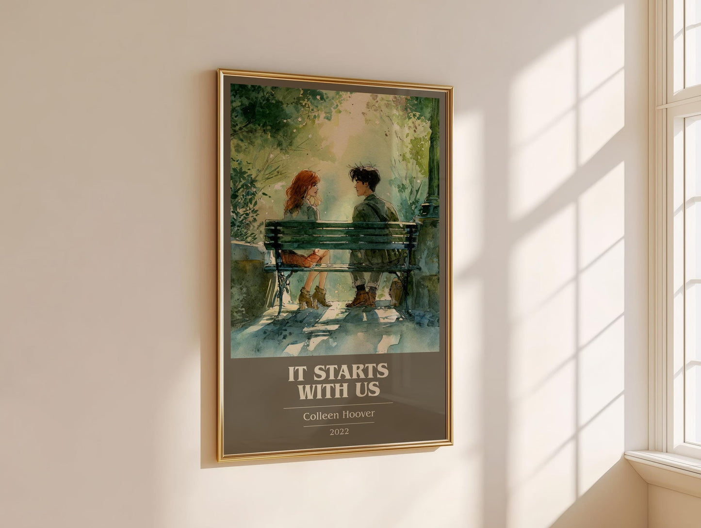 It Starts With Us book cover book poster framed on wall – romance wall art