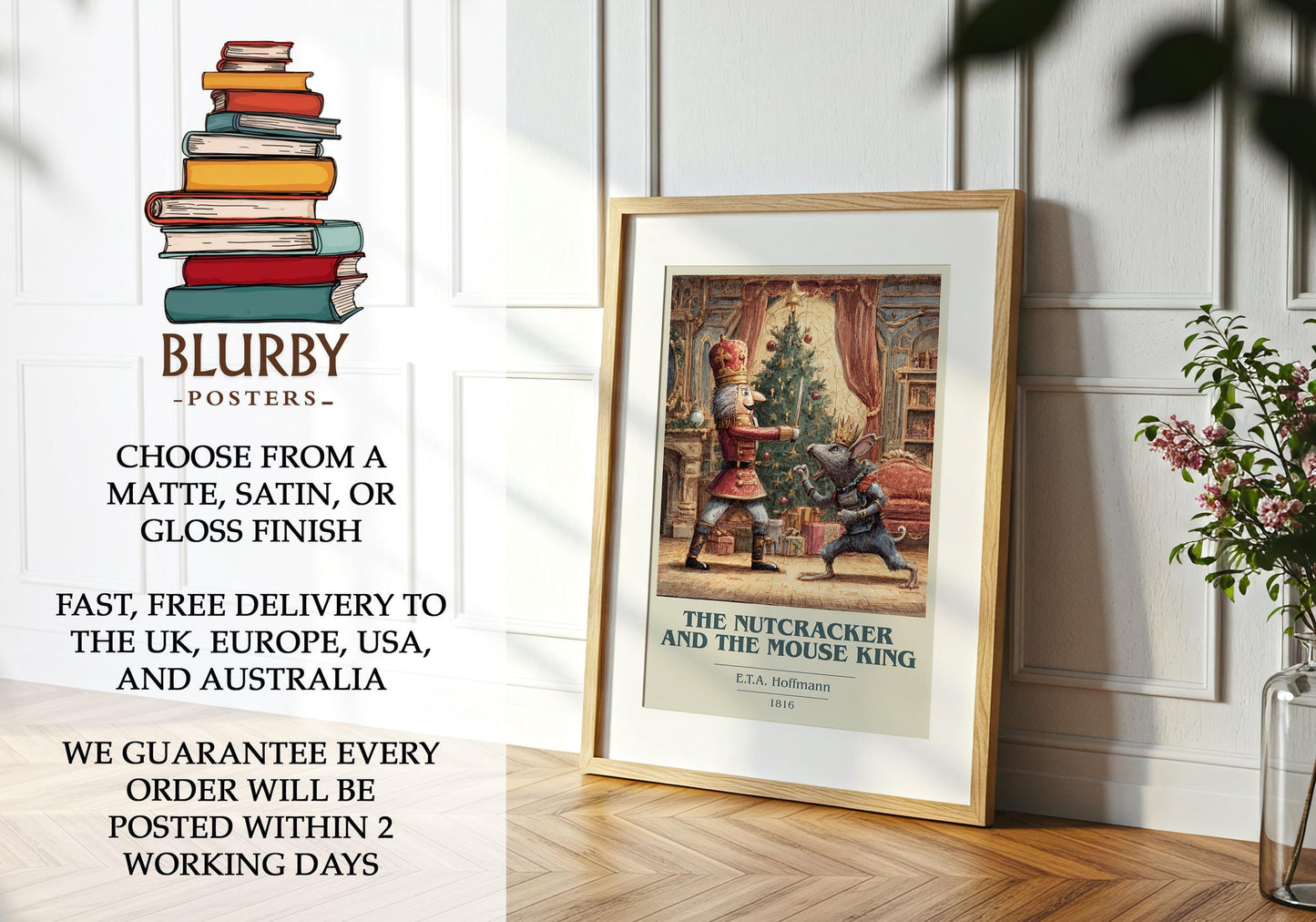 Nutcracker and the Mouse King book poster packaging – museum-quality print rolled in protective tube