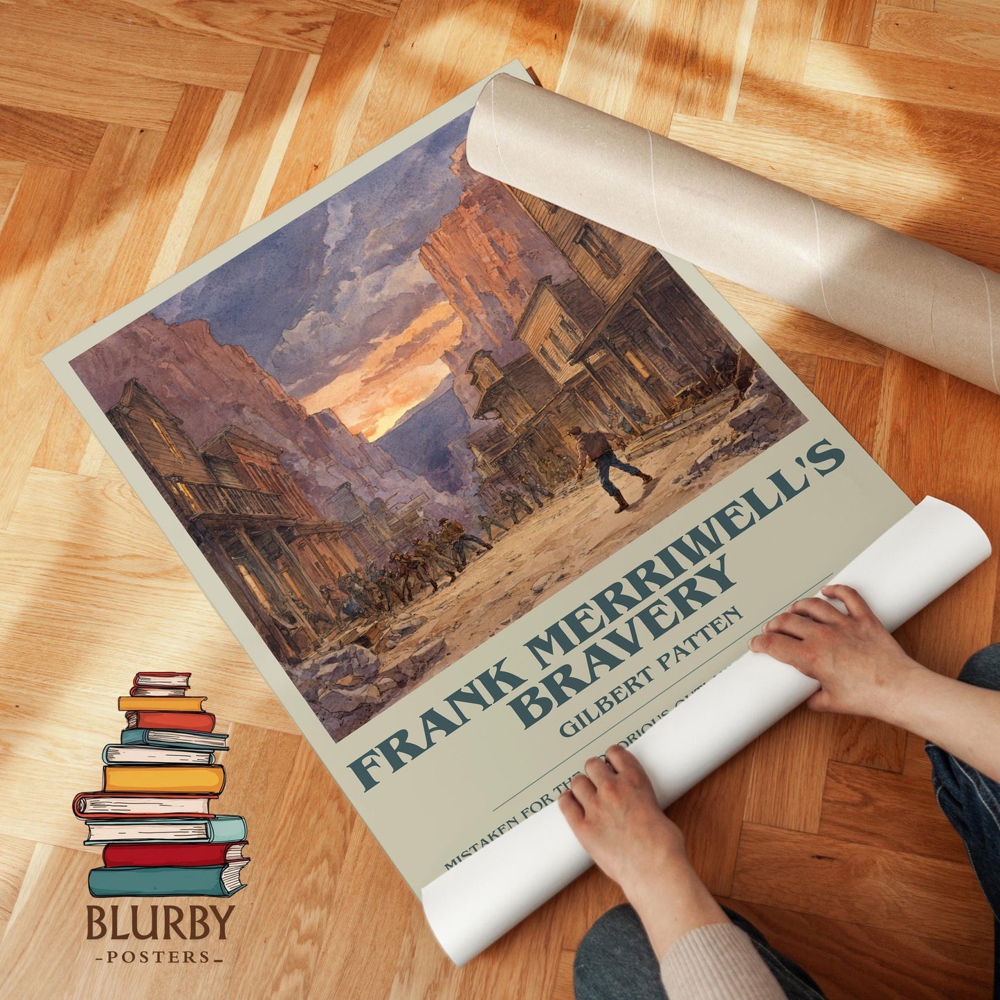 Frank Merriwell's Bravery book poster packaging – museum-quality print rolled in protective tube