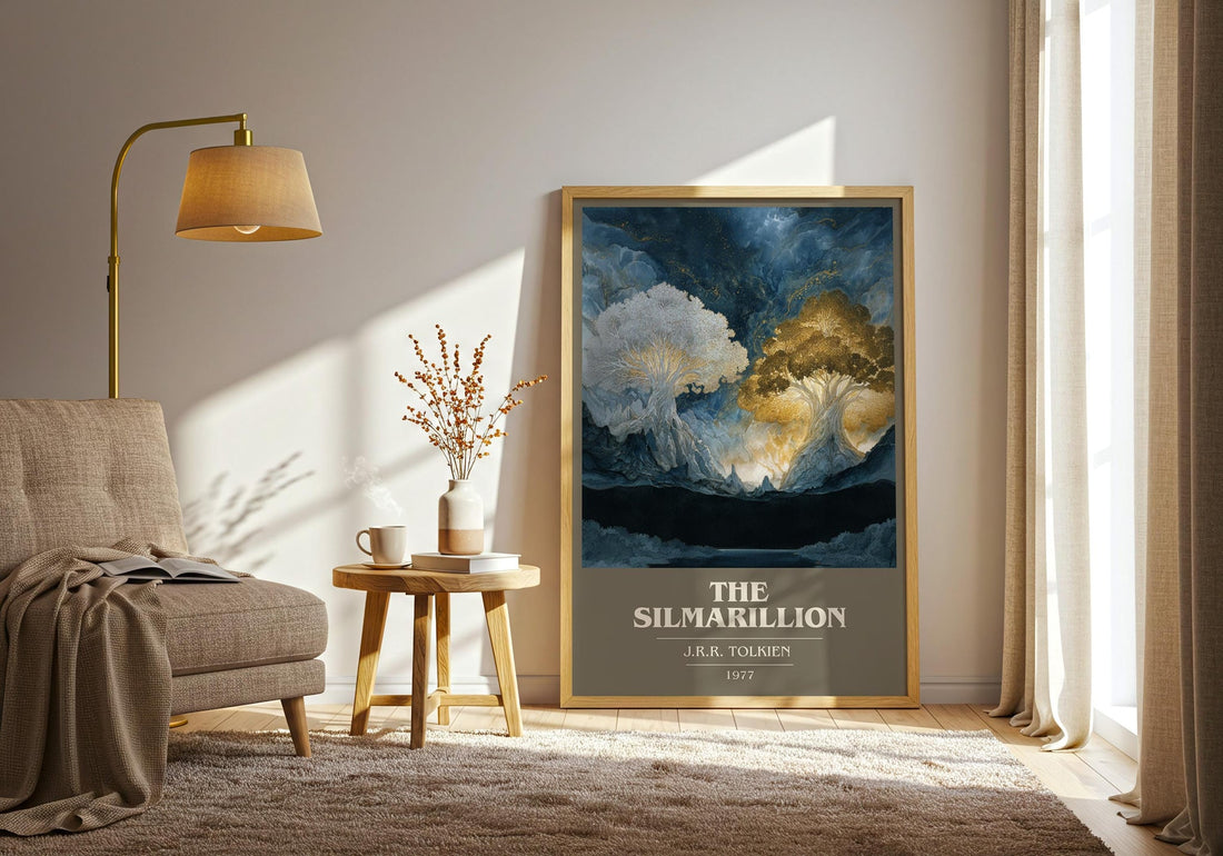 The Silmarillion book cover book poster framed on wall – fantasy wall art