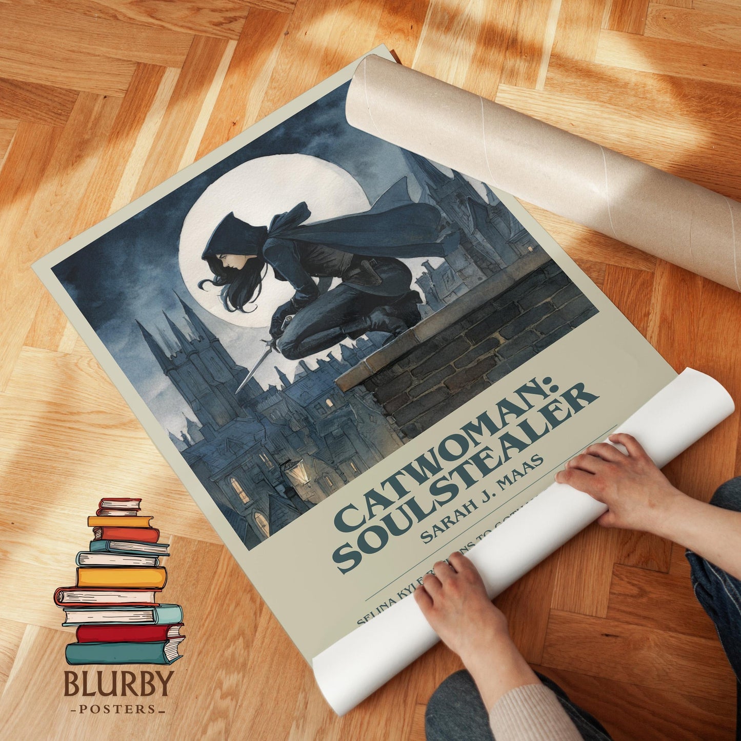Catwoman: Soulstealer book poster packaging – museum-quality print rolled in protective tube