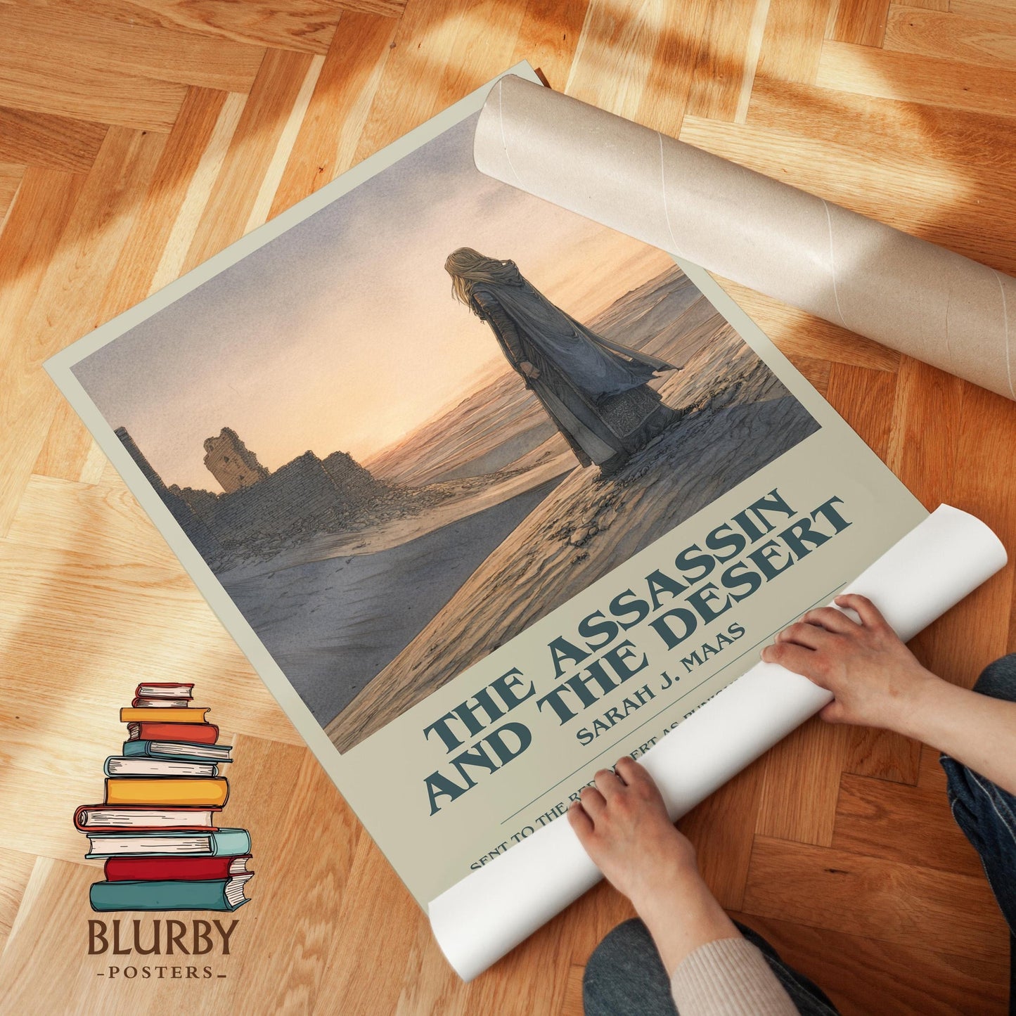 The Assassin And The Desert book poster packaging – museum-quality print rolled in protective tube