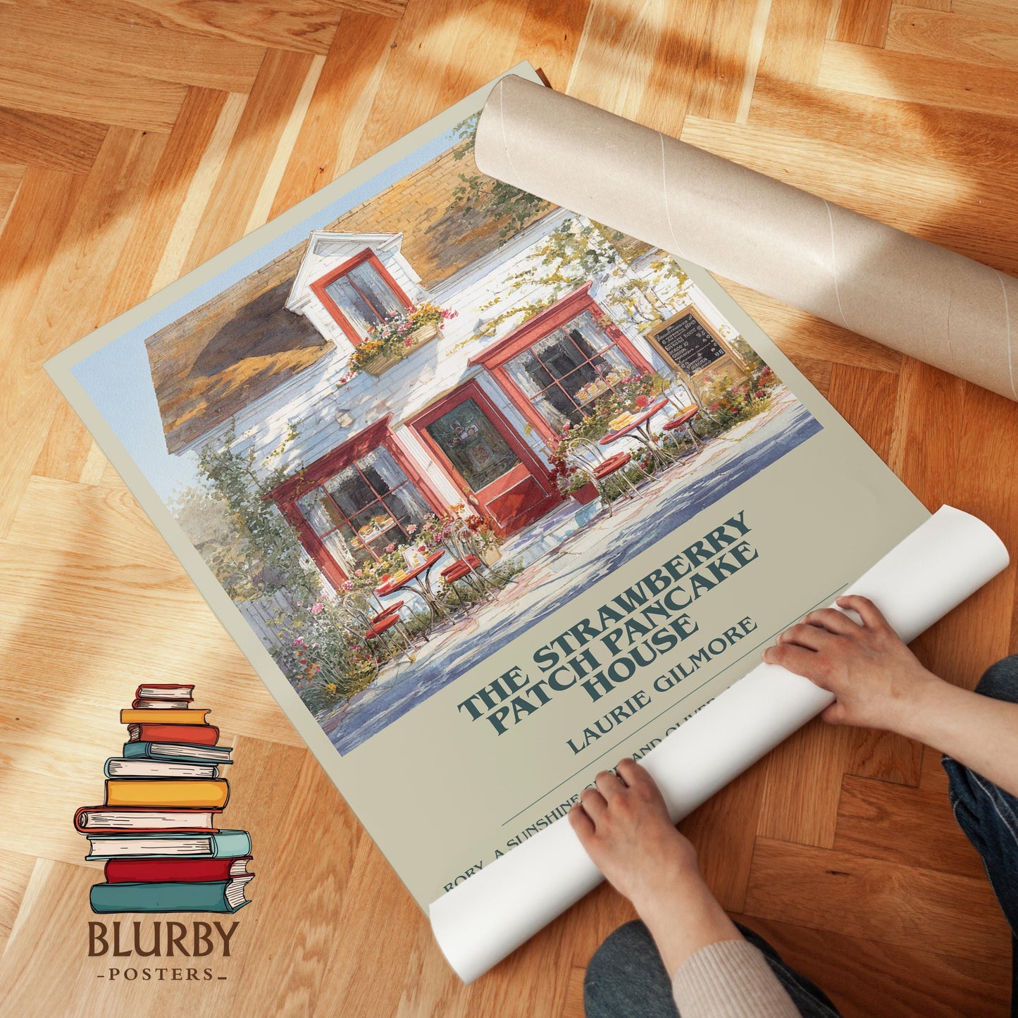 The Strawberry Patch Pancake House book poster packaging – museum-quality print rolled in protective tube