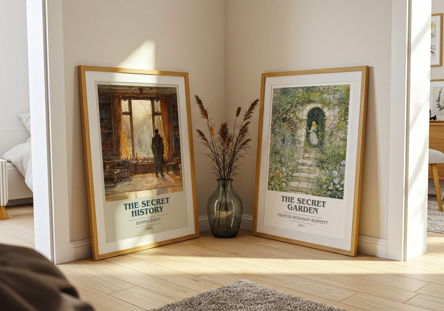 The Secret History book cover poster paired in gallery wall – literary art prints