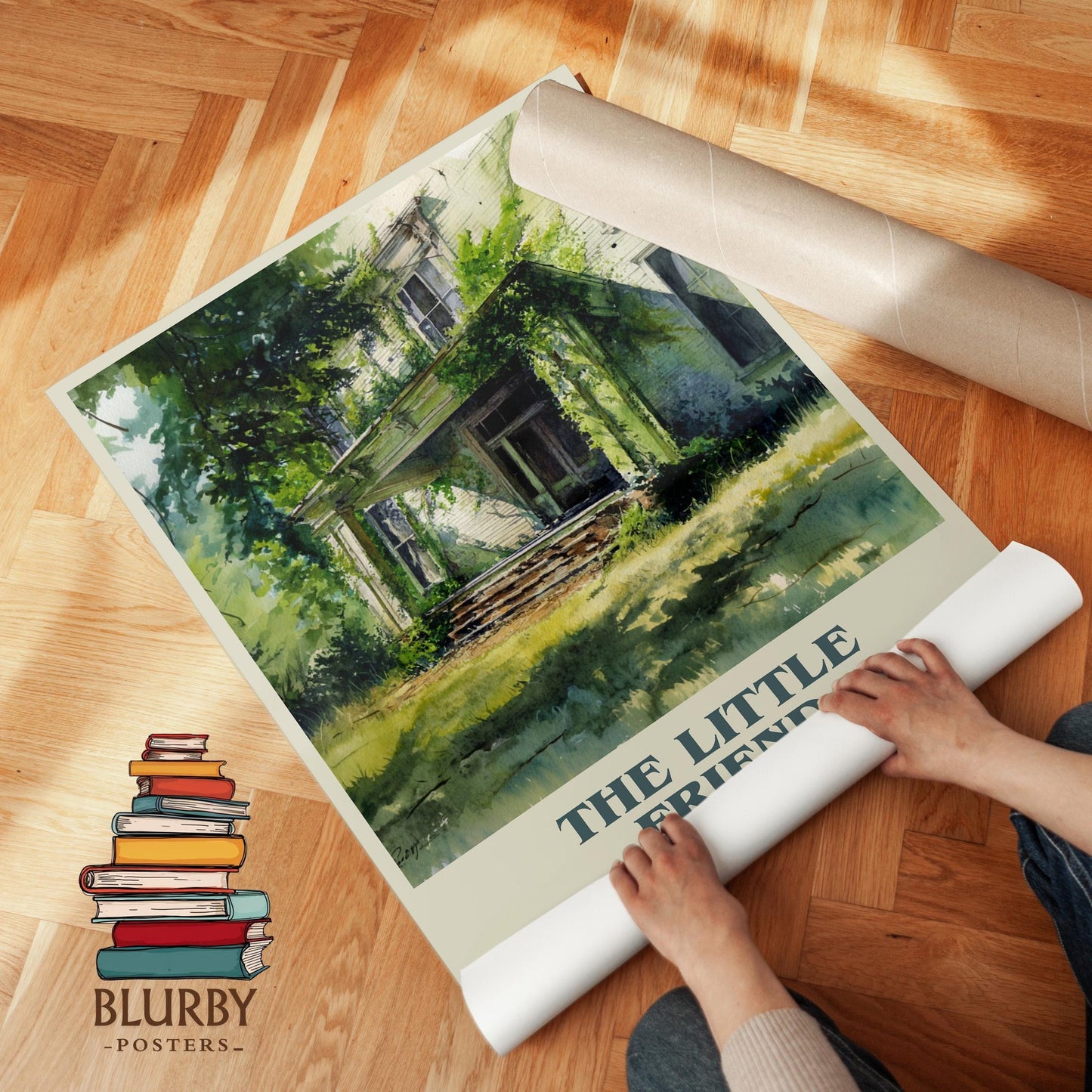 The Little Friend book poster packaging – museum-quality print rolled in protective tube
