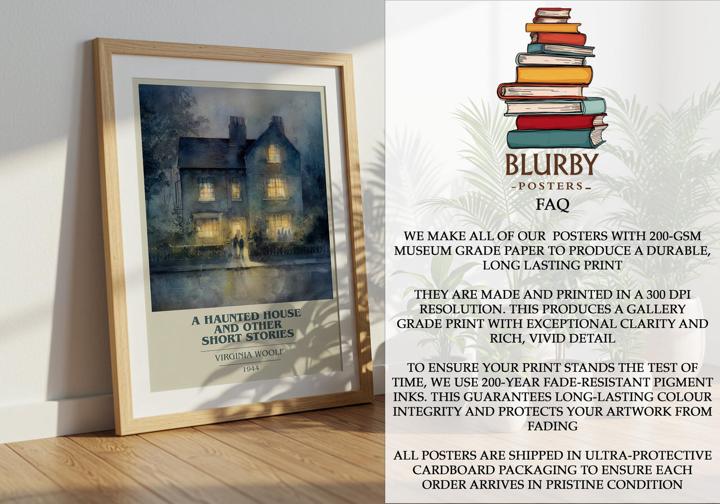 A Haunted House and Other Short Stories by Virginia Woolf | Book Poster | Literary Art Gift For Book Lover | Novel Inspired Wall Art