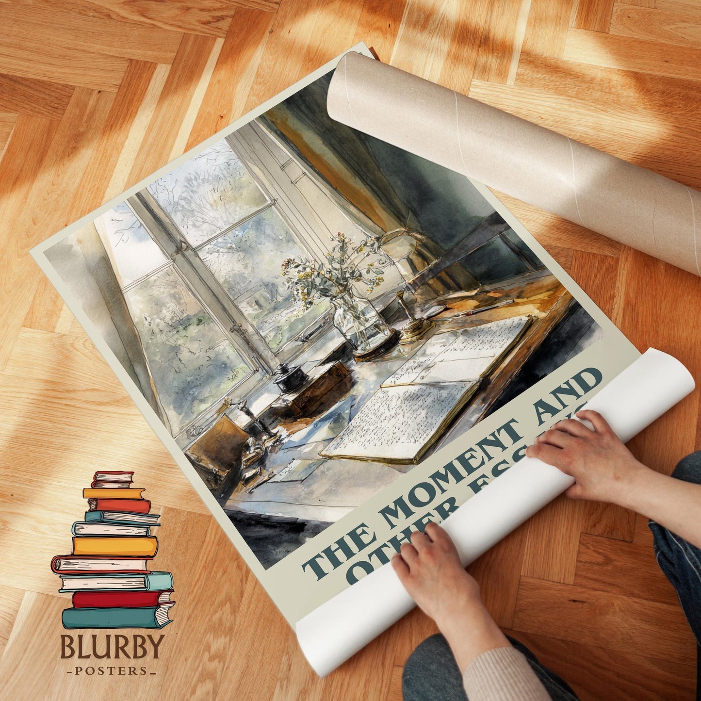 The Moment And Other Essays book poster packaging – museum-quality print rolled in protective tube