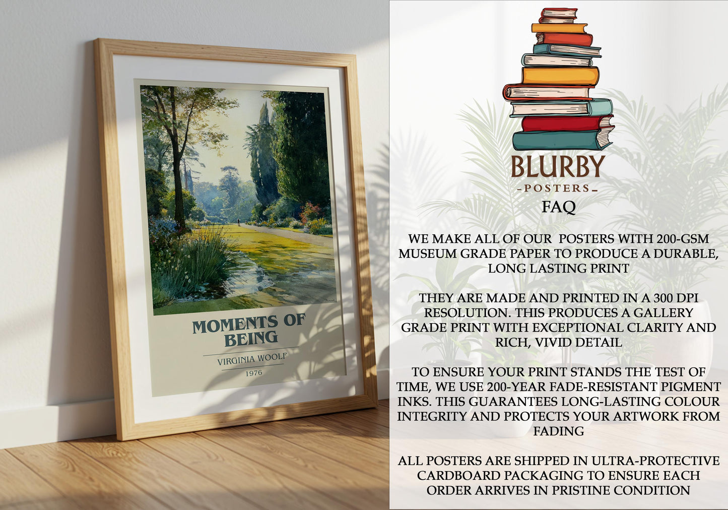 Moments of Being by Virginia Woolf | Book Poster | Literary Art Gift For Book Lover | Novel Inspired Wall Art