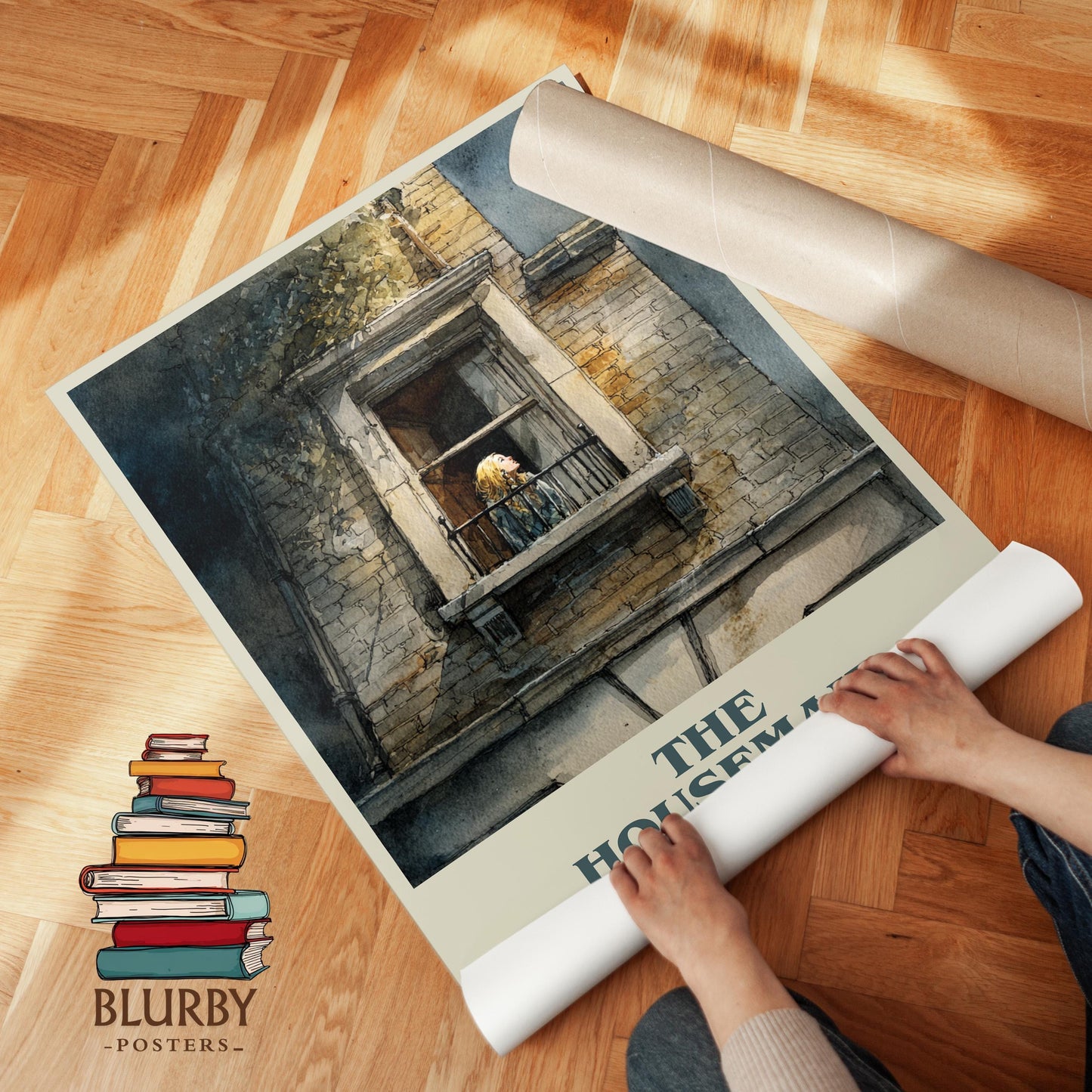 The Housemaid book cover poster paired in gallery wall – literary art prints