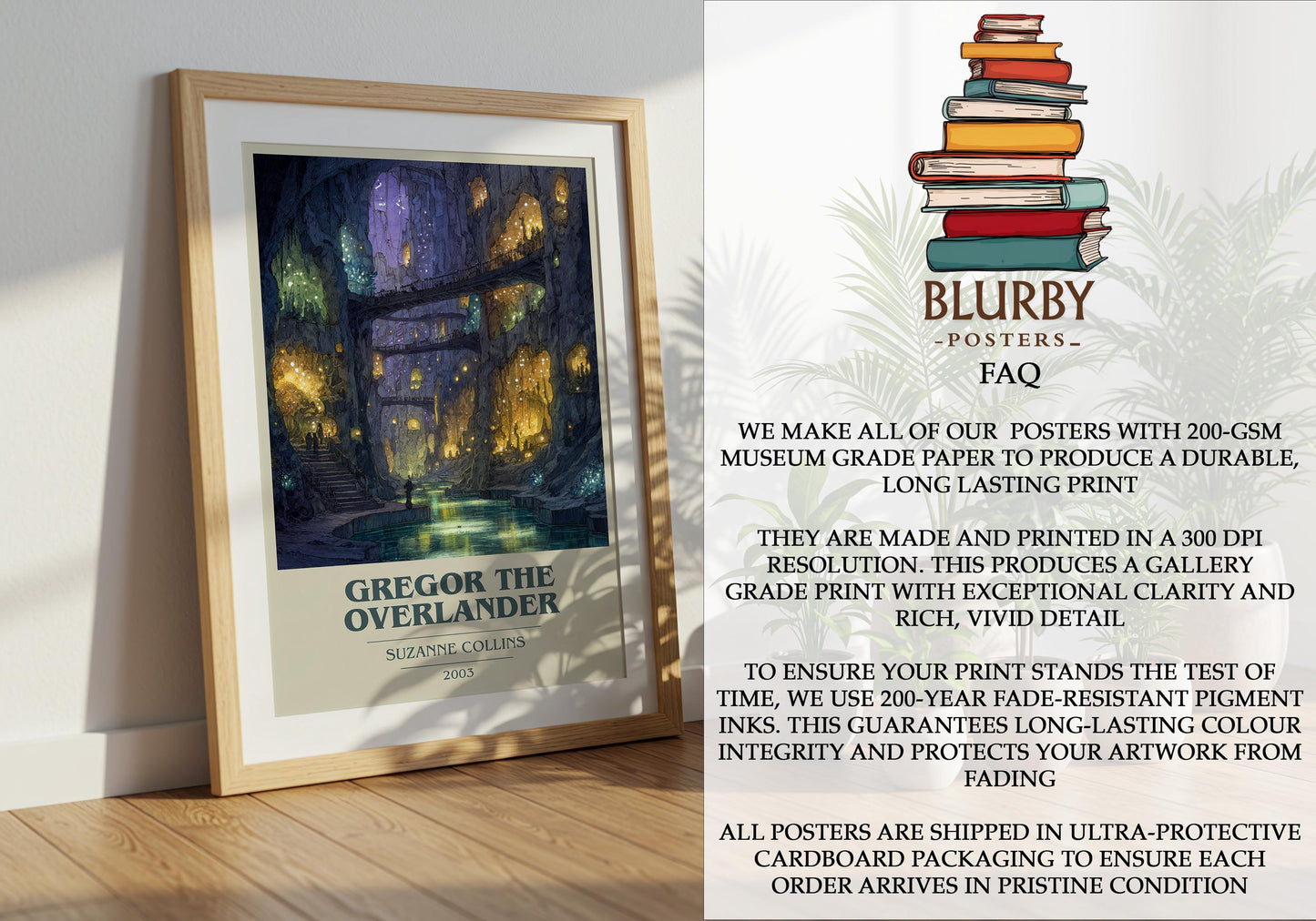 Gregor the Overlander by Suzanne Collins | Book Poster | Literary Art Gift For Book Lover | Novel Inspired Wall Art