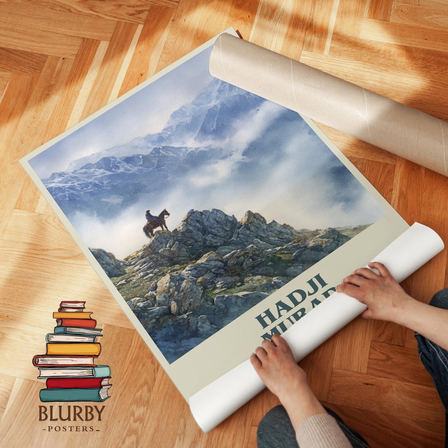 Hadji Murad book poster packaging – museum-quality print rolled in protective tube
