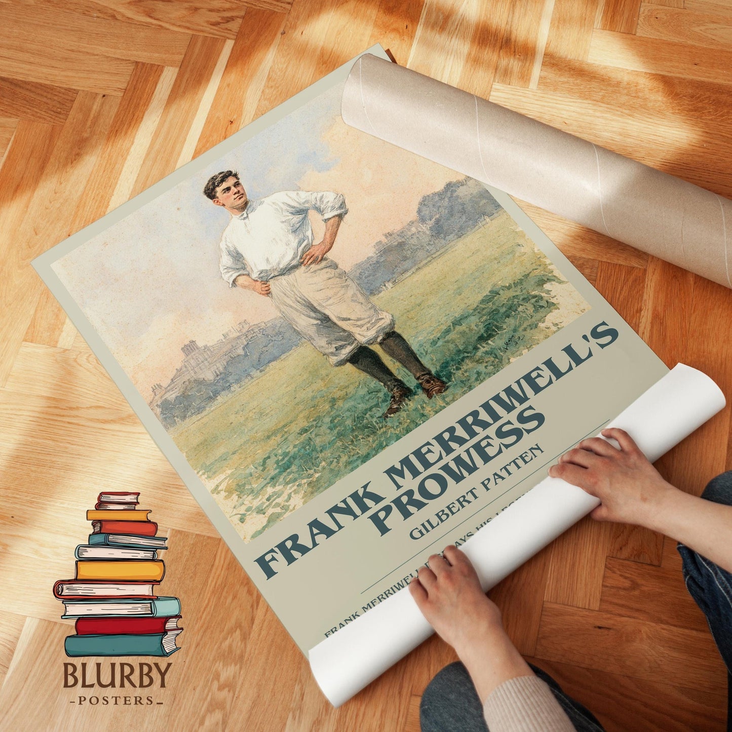 Frank Merriwell's Prowess book poster packaging – museum-quality print rolled in protective tube