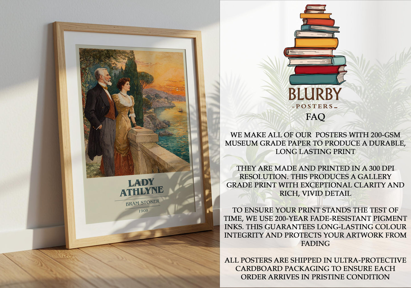 Lady Athlyne by Bram Stoker | Book Poster | Literary Art Gift For Book Lover | Novel Inspired Wall Art