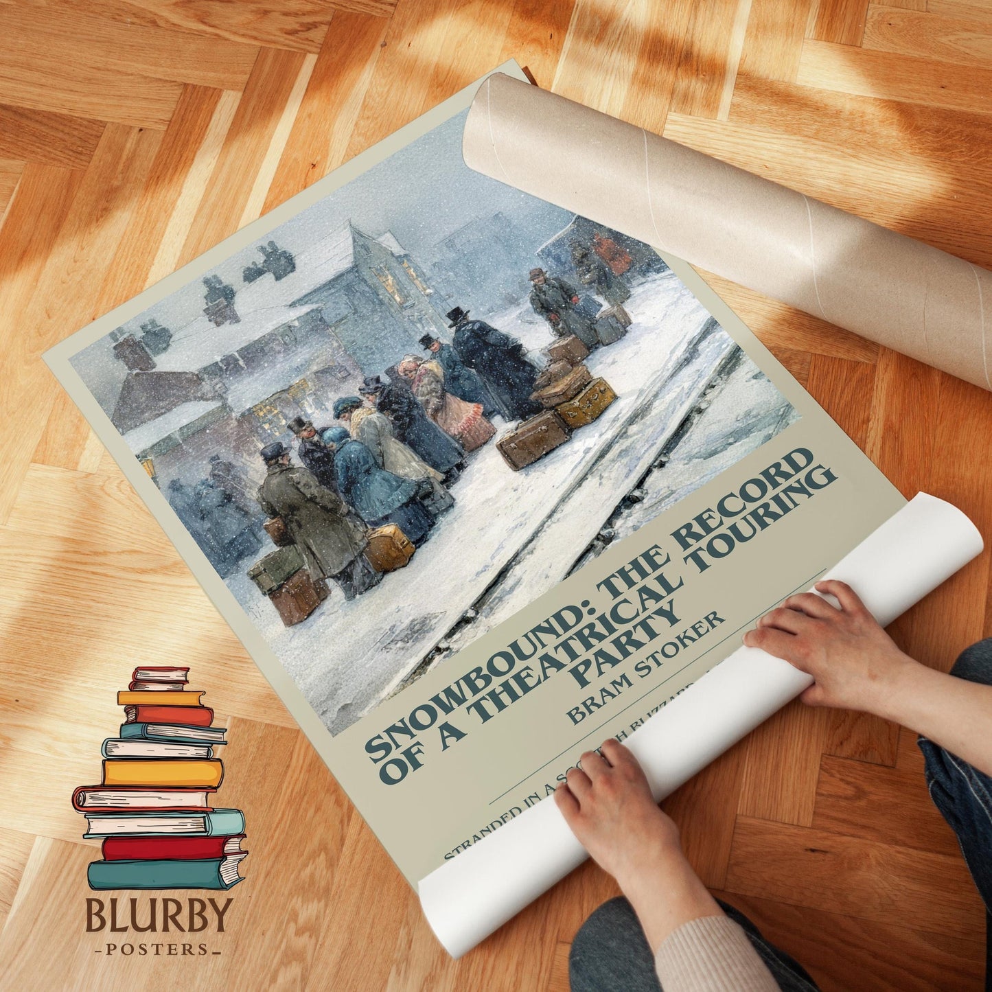 Snowbound: The Record of a Theatrical Touring Party book poster packaging – museum-quality print rolled in protective tube