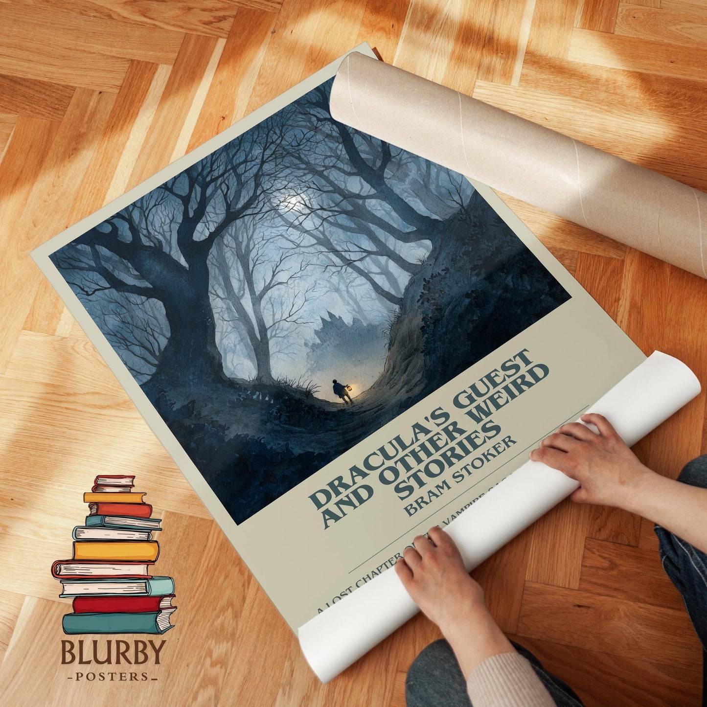Dracula's Guest And Other Weird Stories book poster packaging – museum-quality print rolled in protective tube