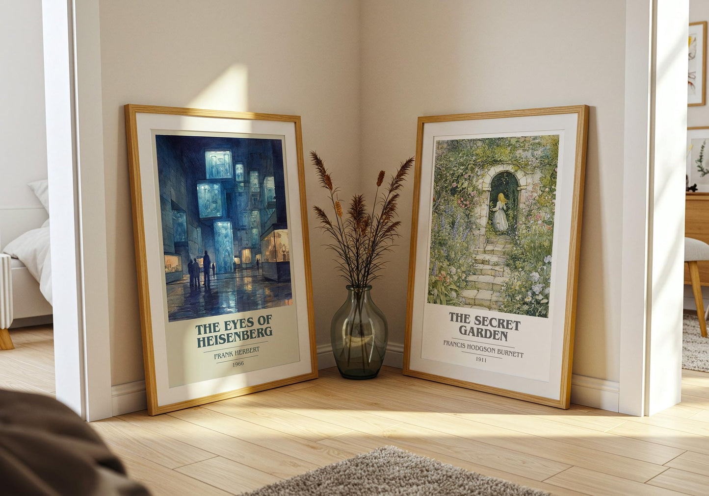 The Eyes of Heisenberg book cover poster paired in gallery wall – literary art prints