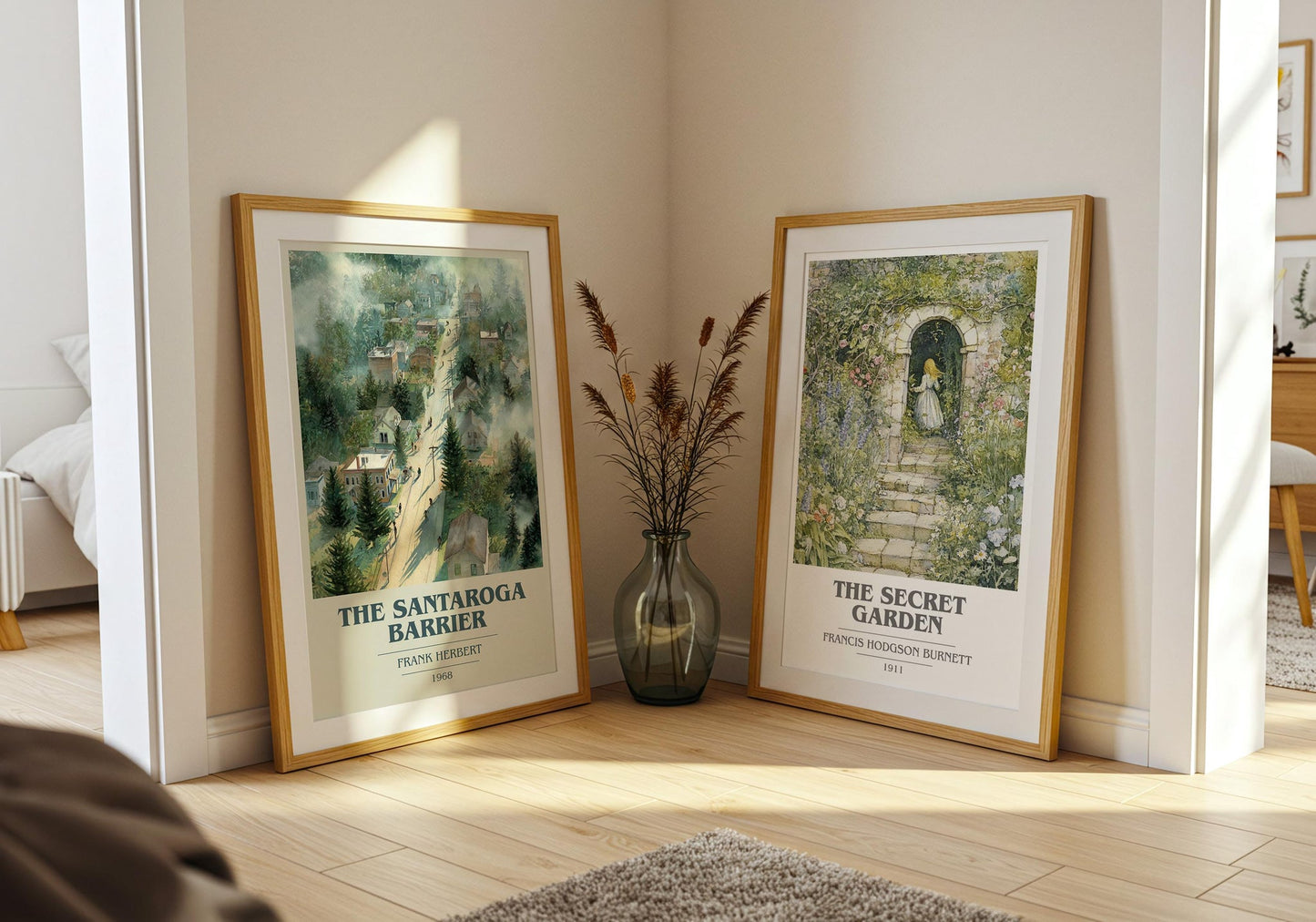 The Santaroga Barrier book cover print on bookshelf – Frank Herbert fan gift