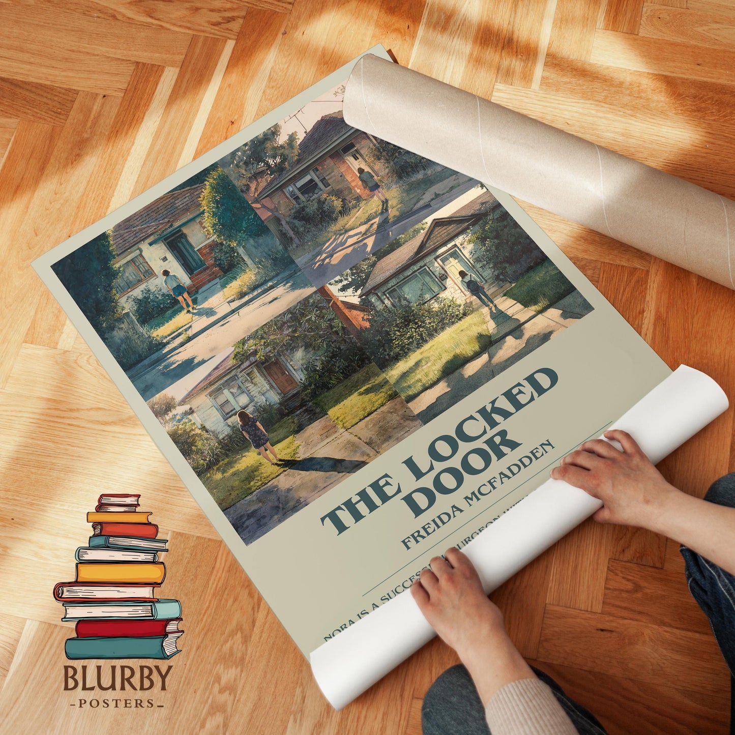 The Locked Door book poster packaging – museum-quality print rolled in protective tube