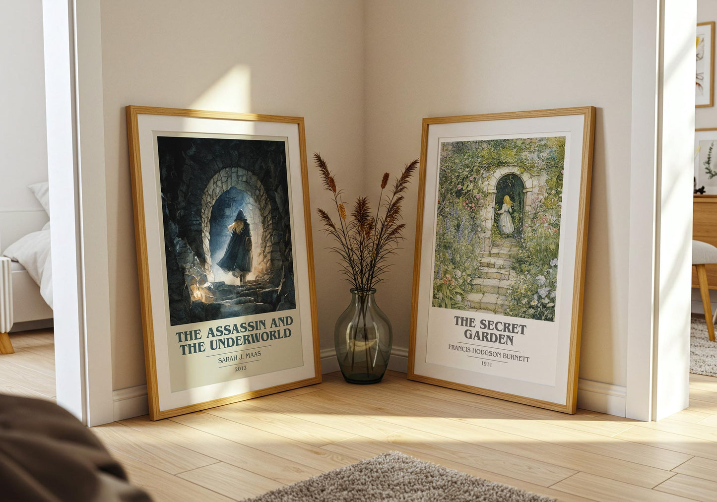 The Assassin And The Underworld book cover print on bookshelf – Sarah J. Maas fan gift