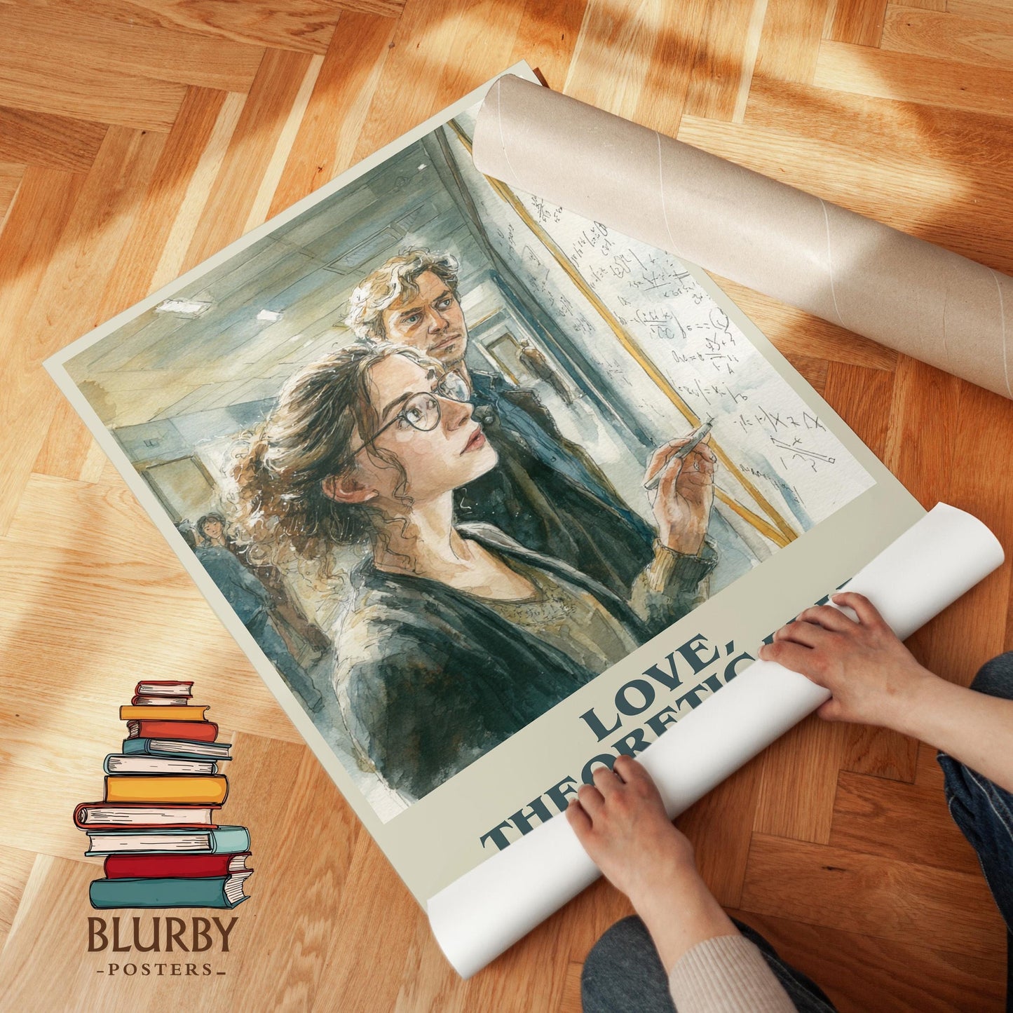 Love, Theoretically book poster packaging – museum-quality print rolled in protective tube