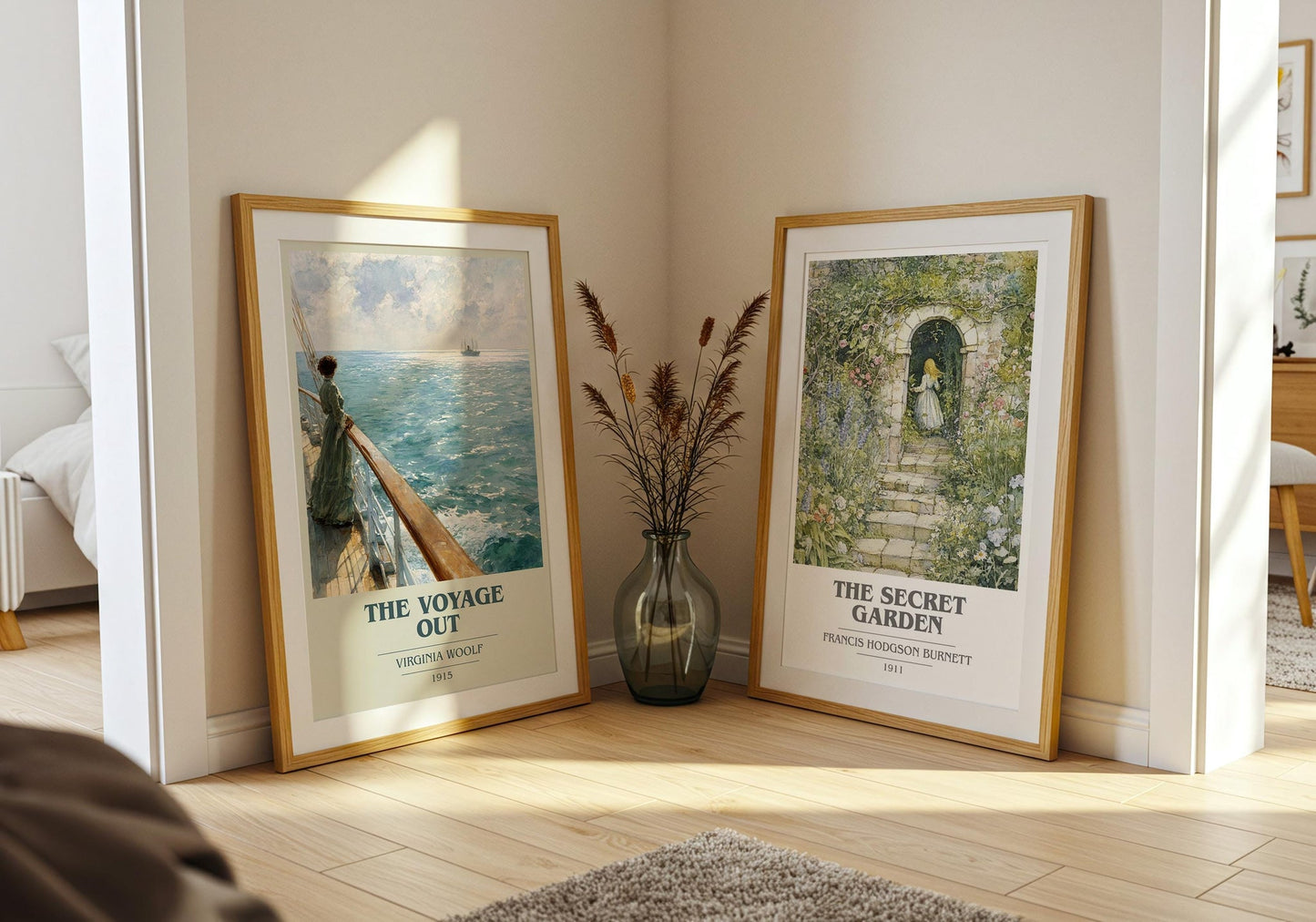 The Voyage Out book cover poster paired in gallery wall – literary art prints